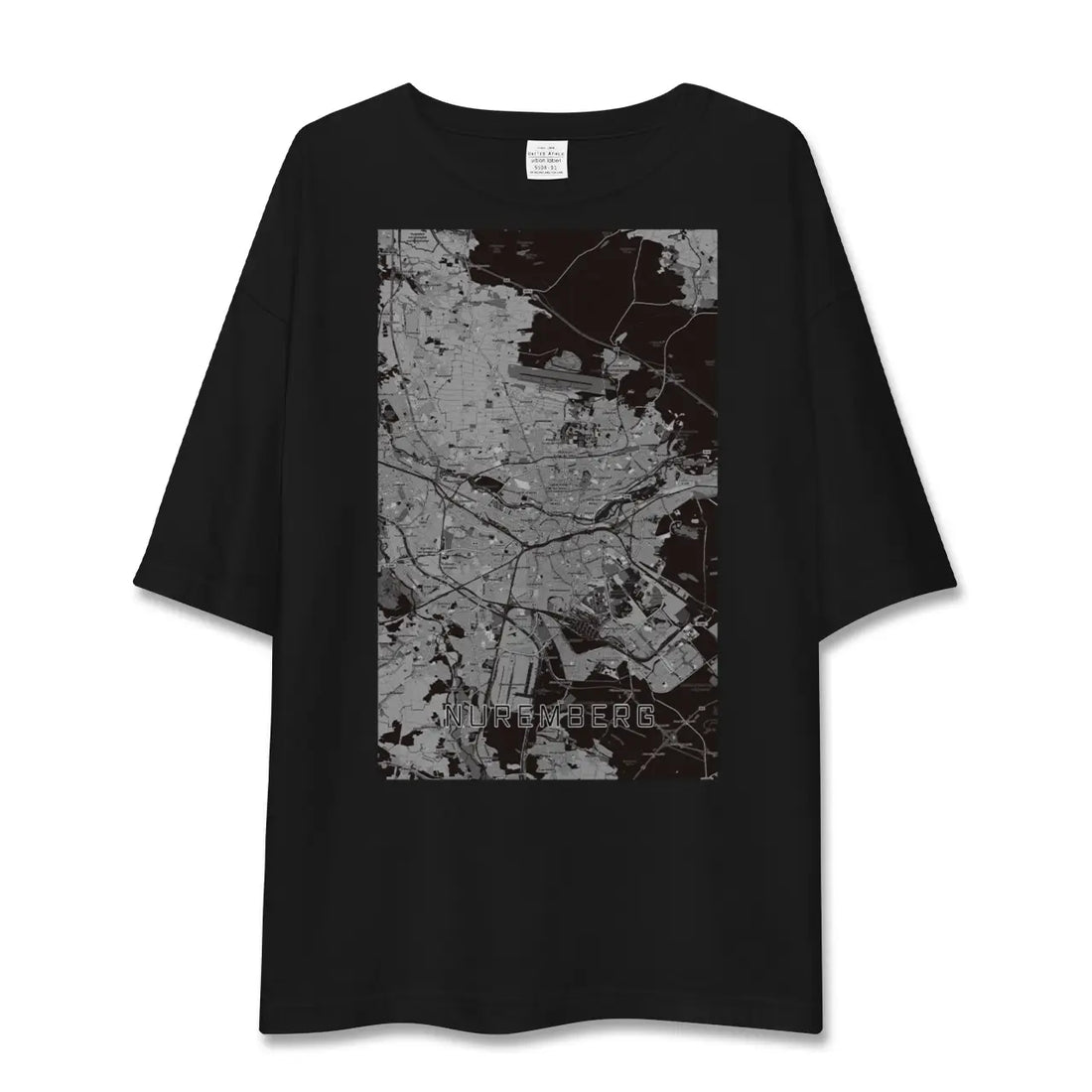 【ニュルンベルク（ドイツ）】地図柄ビッグシルエットTシャツ