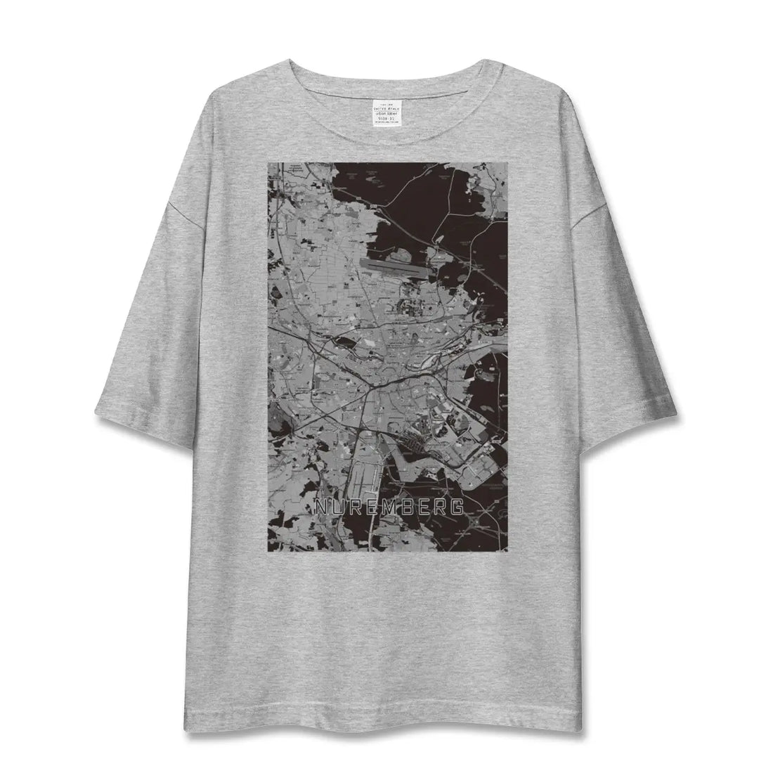 【ニュルンベルク(ドイツ)】地図柄ビッグシルエットTシャツ
