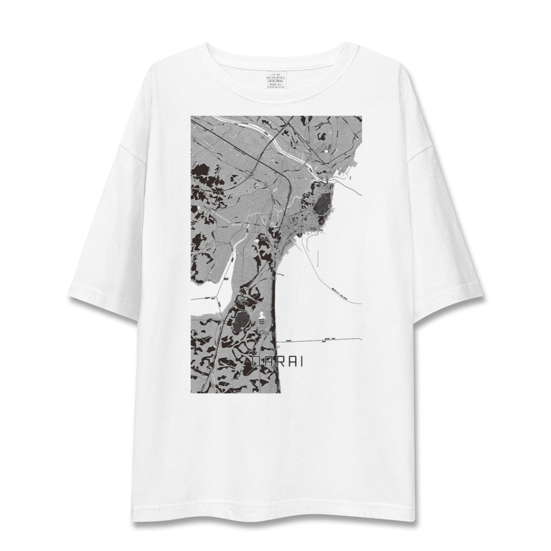 【大洗（茨城県）】地図柄ビッグシルエットTシャツ