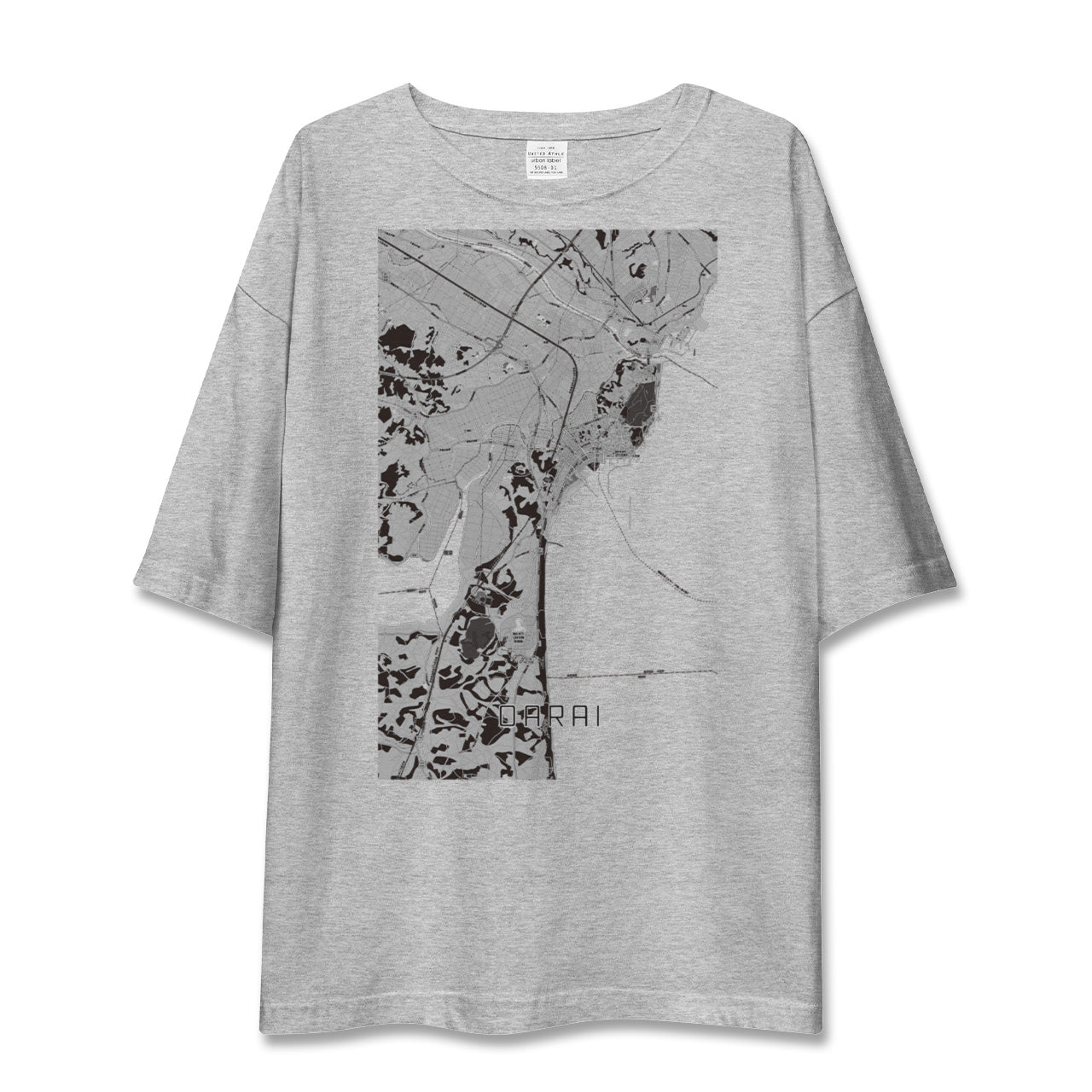 【大洗（茨城県）】地図柄ビッグシルエットTシャツ