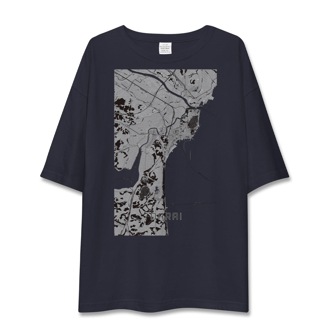 【大洗（茨城県）】地図柄ビッグシルエットTシャツ