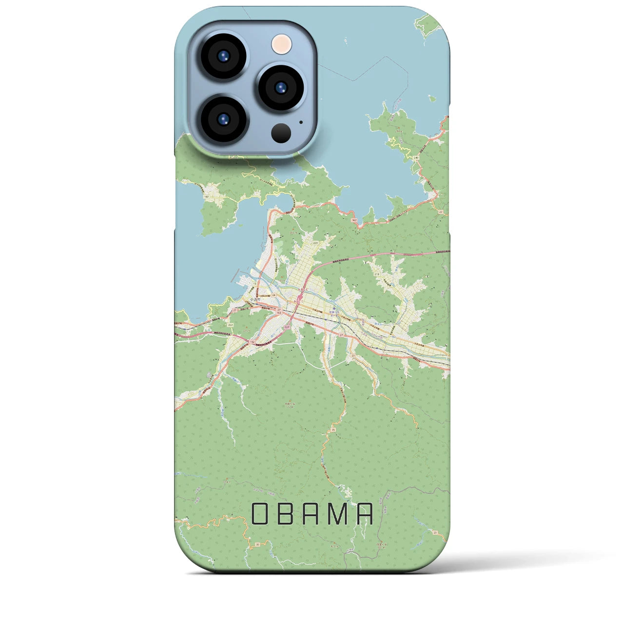 【小浜】地図柄iPhoneケース（バックカバータイプ・ナチュラル）iPhone 13 Pro Max 用