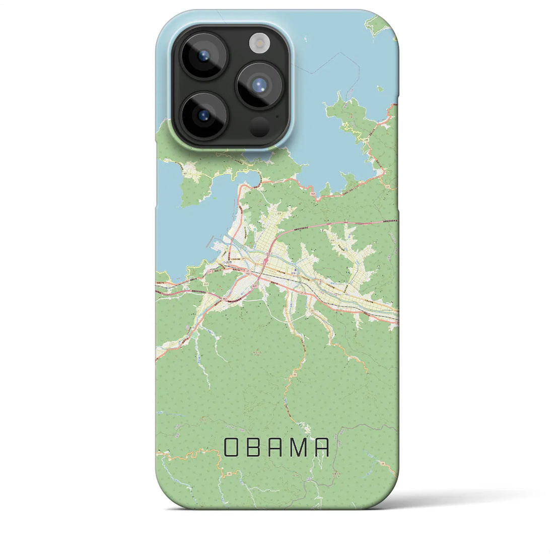 【小浜】地図柄iPhoneケース（バックカバータイプ・ナチュラル）iPhone 15 Pro Max 用