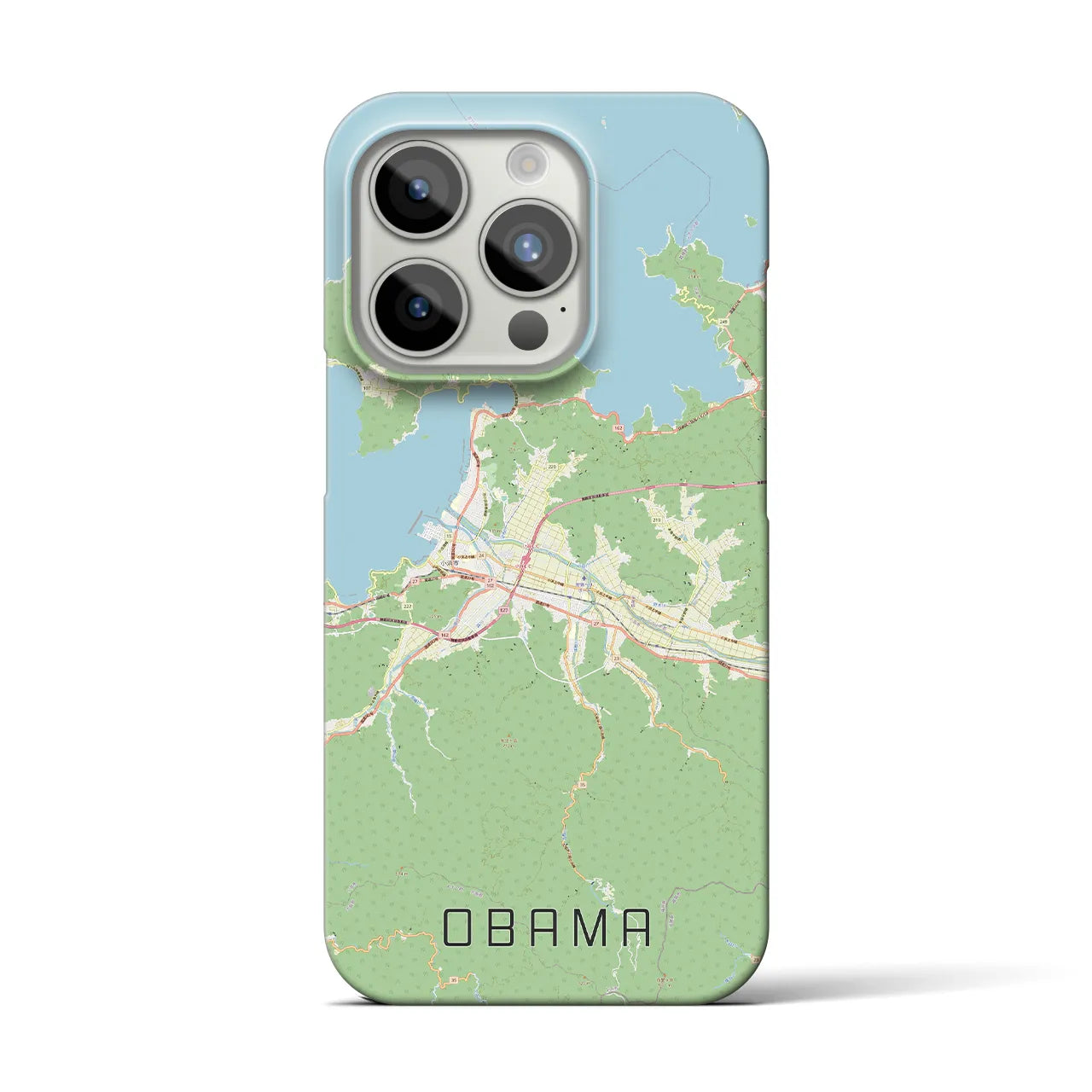 【小浜】地図柄iPhoneケース（バックカバータイプ・ナチュラル）iPhone 15 Pro 用