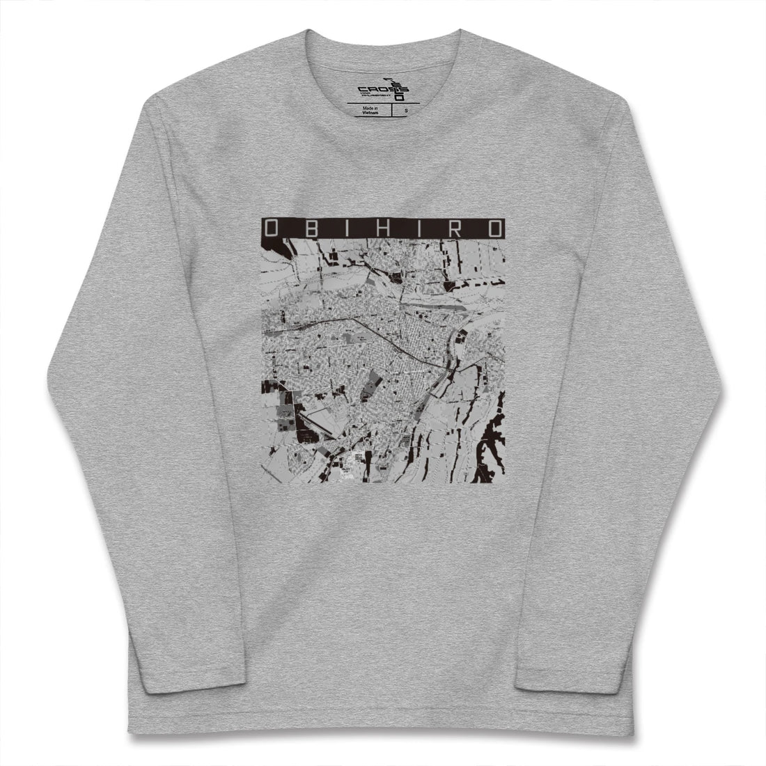 【帯広(北海道)】地図柄ロングスリーブTシャツ