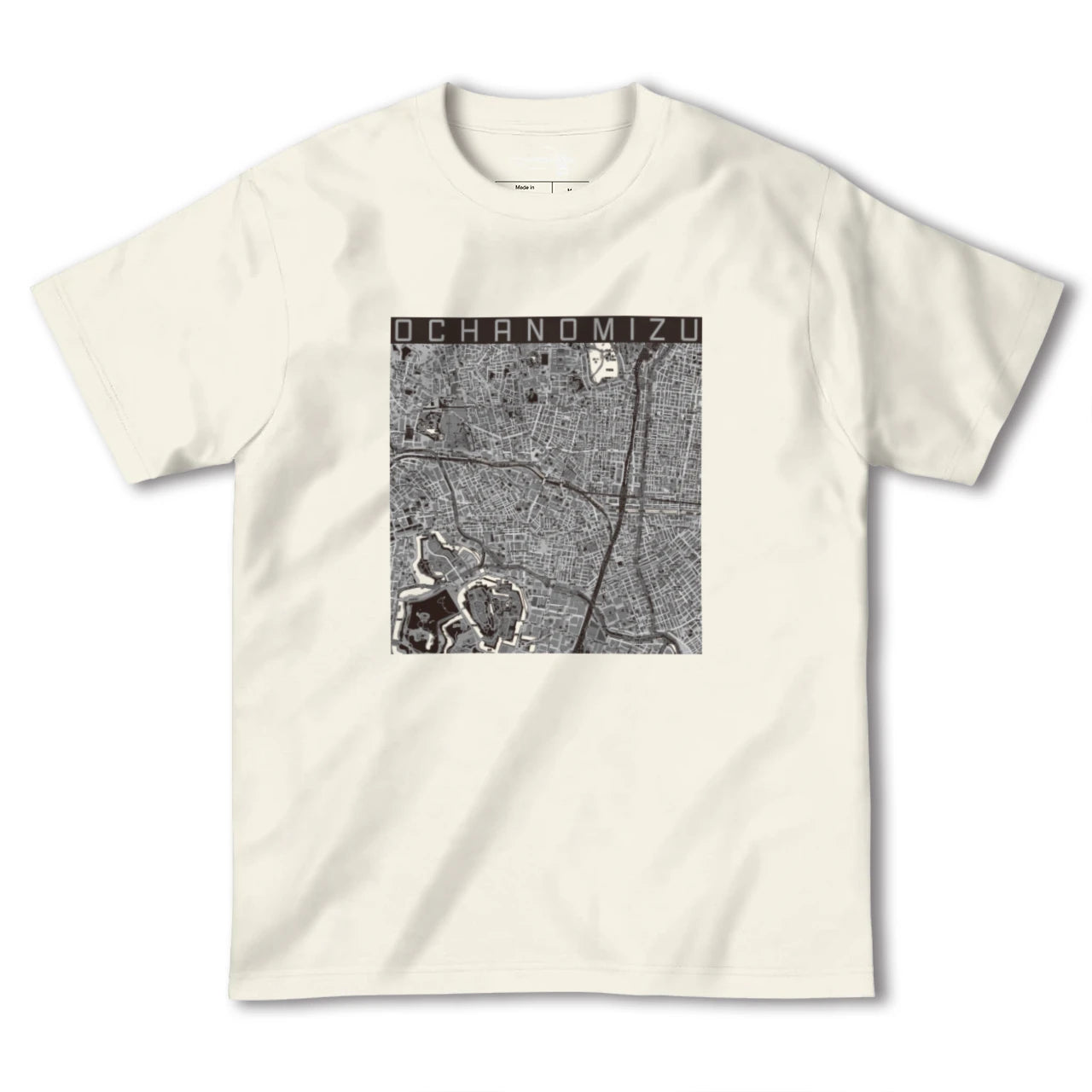 【御茶ノ水（東京都）】地図柄ヘビーウェイトTシャツ