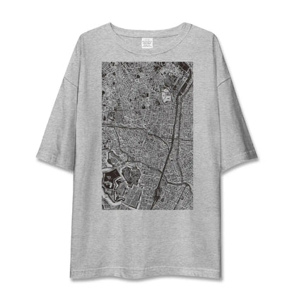 【御茶ノ水（東京都）】地図柄ビッグシルエットTシャツ