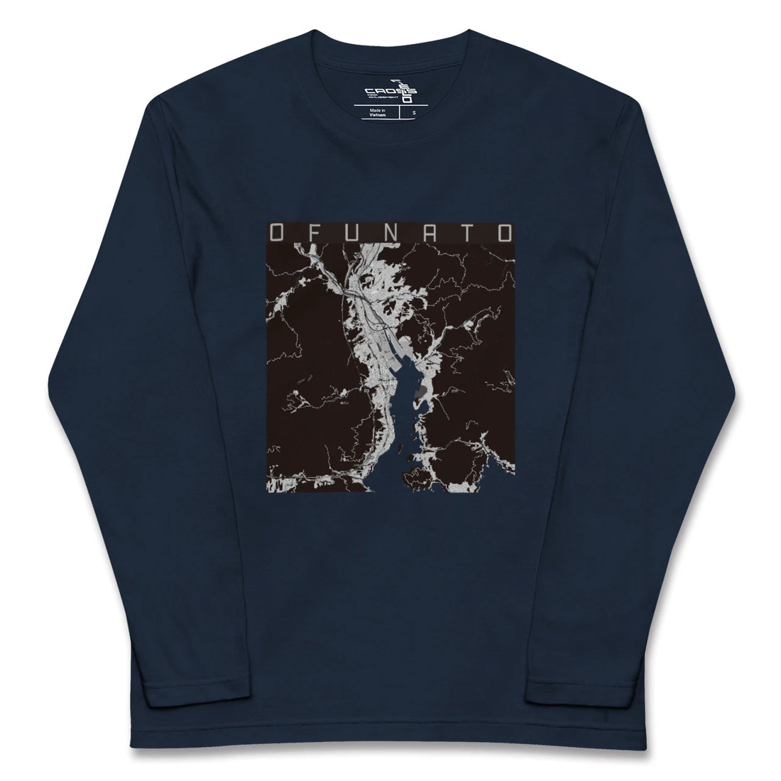 【大船渡(岩手県)】地図柄ロングスリーブTシャツ