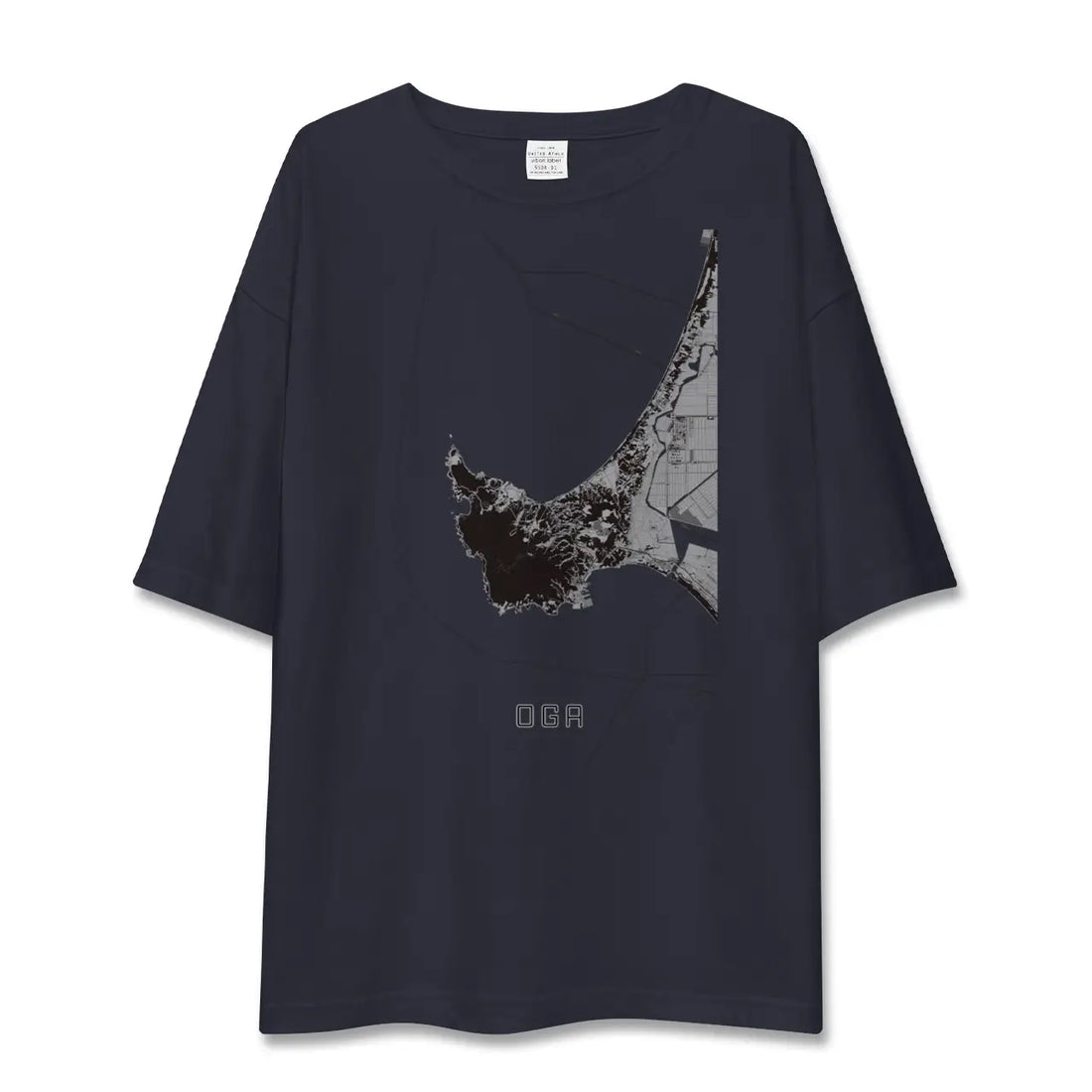 【男鹿（秋田県）】地図柄ビッグシルエットTシャツ