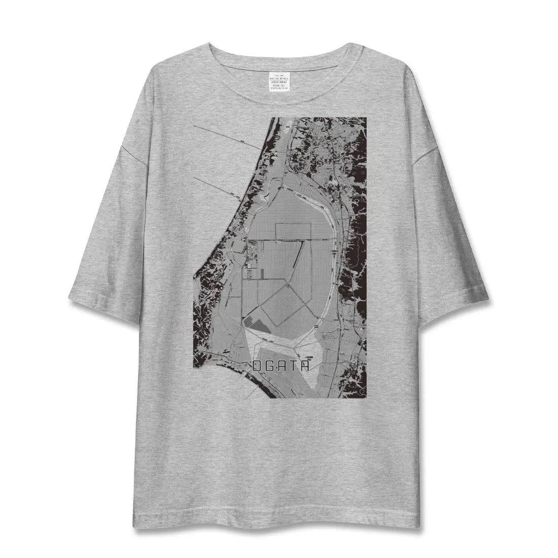 【大潟(秋田県)】地図柄ビッグシルエットTシャツ