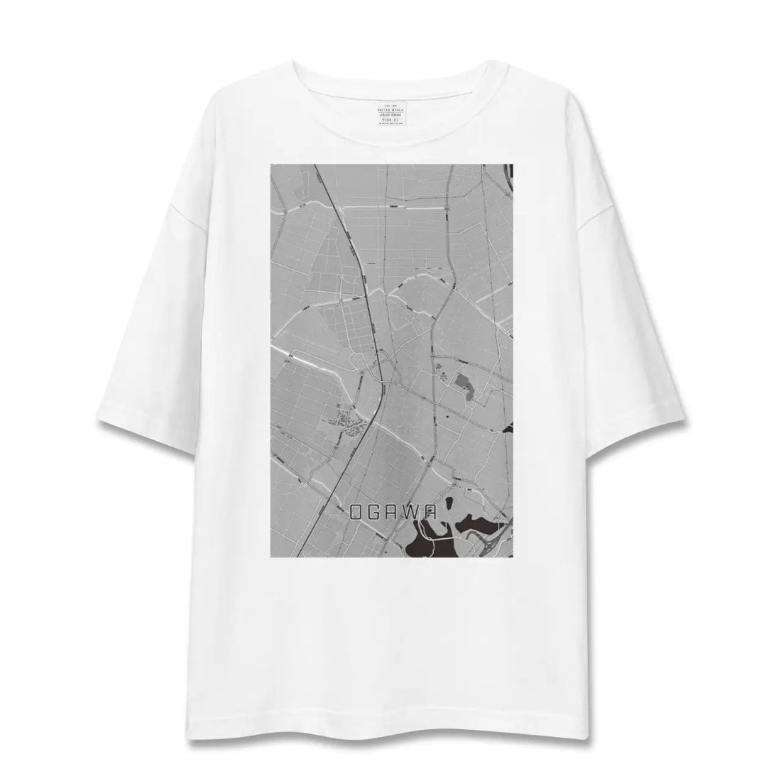 【小川（熊本県）（熊本県）】地図柄ビッグシルエットTシャツ