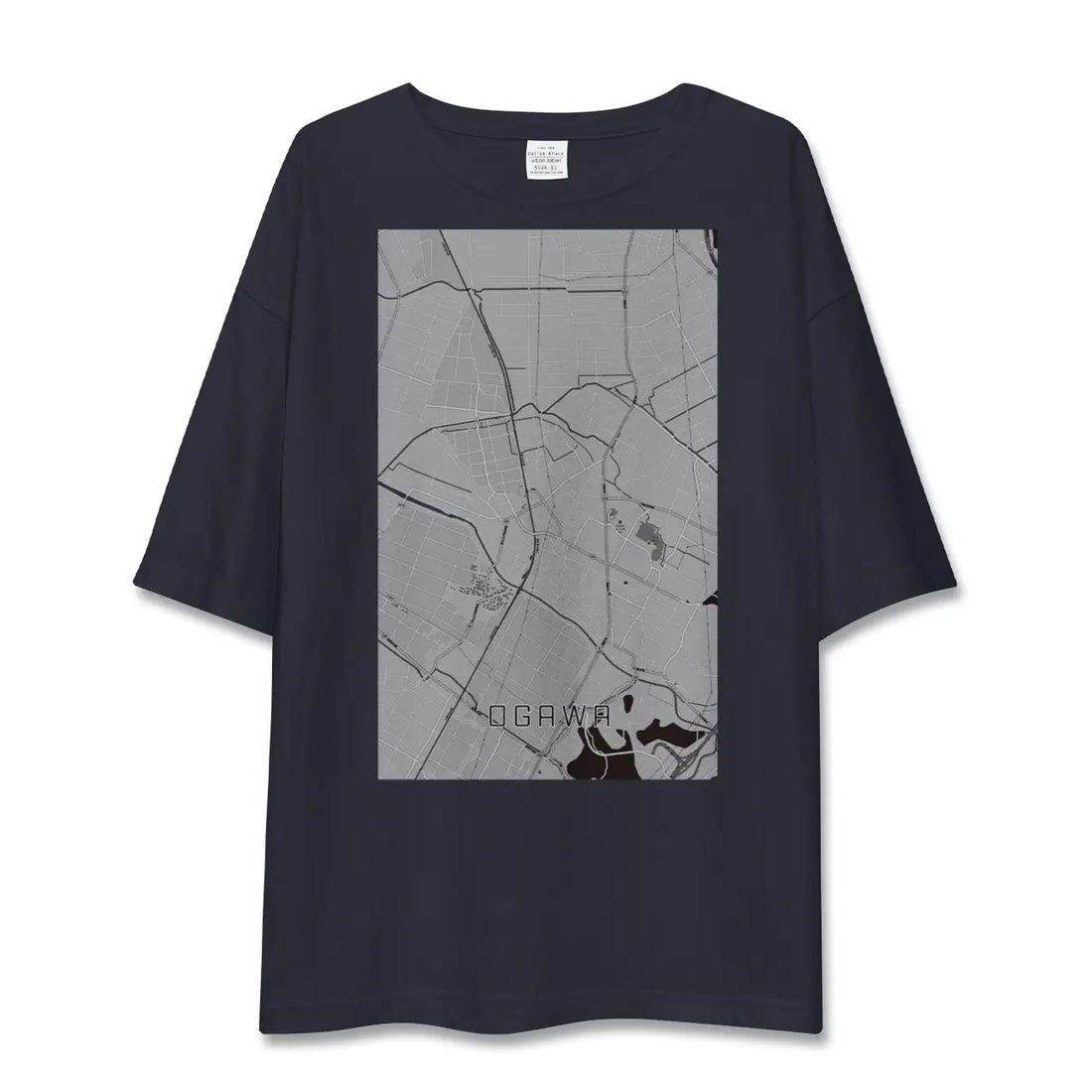 【小川（熊本県）（熊本県）】地図柄ビッグシルエットTシャツ