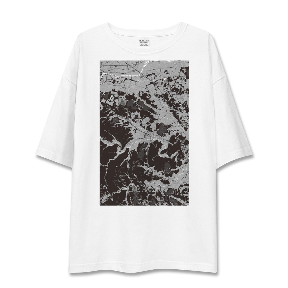 【小川(埼玉県)(埼玉県)】地図柄ビッグシルエットTシャツ