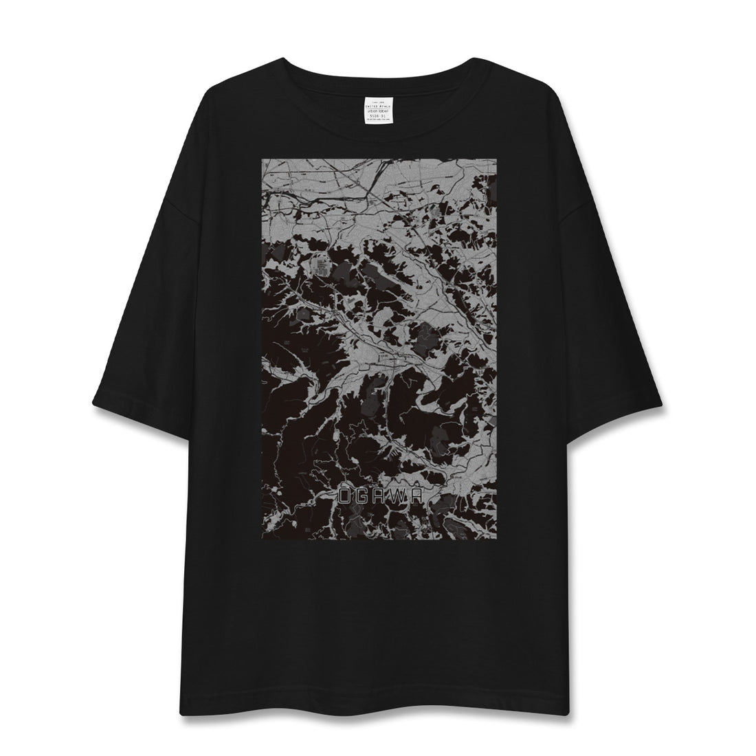 【小川(埼玉県)(埼玉県)】地図柄ビッグシルエットTシャツ