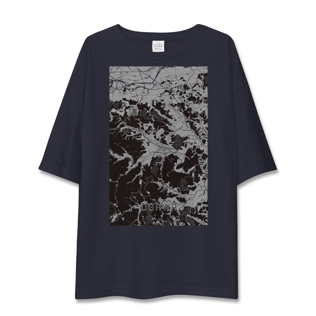 【小川（埼玉県）（埼玉県）】地図柄ビッグシルエットTシャツ