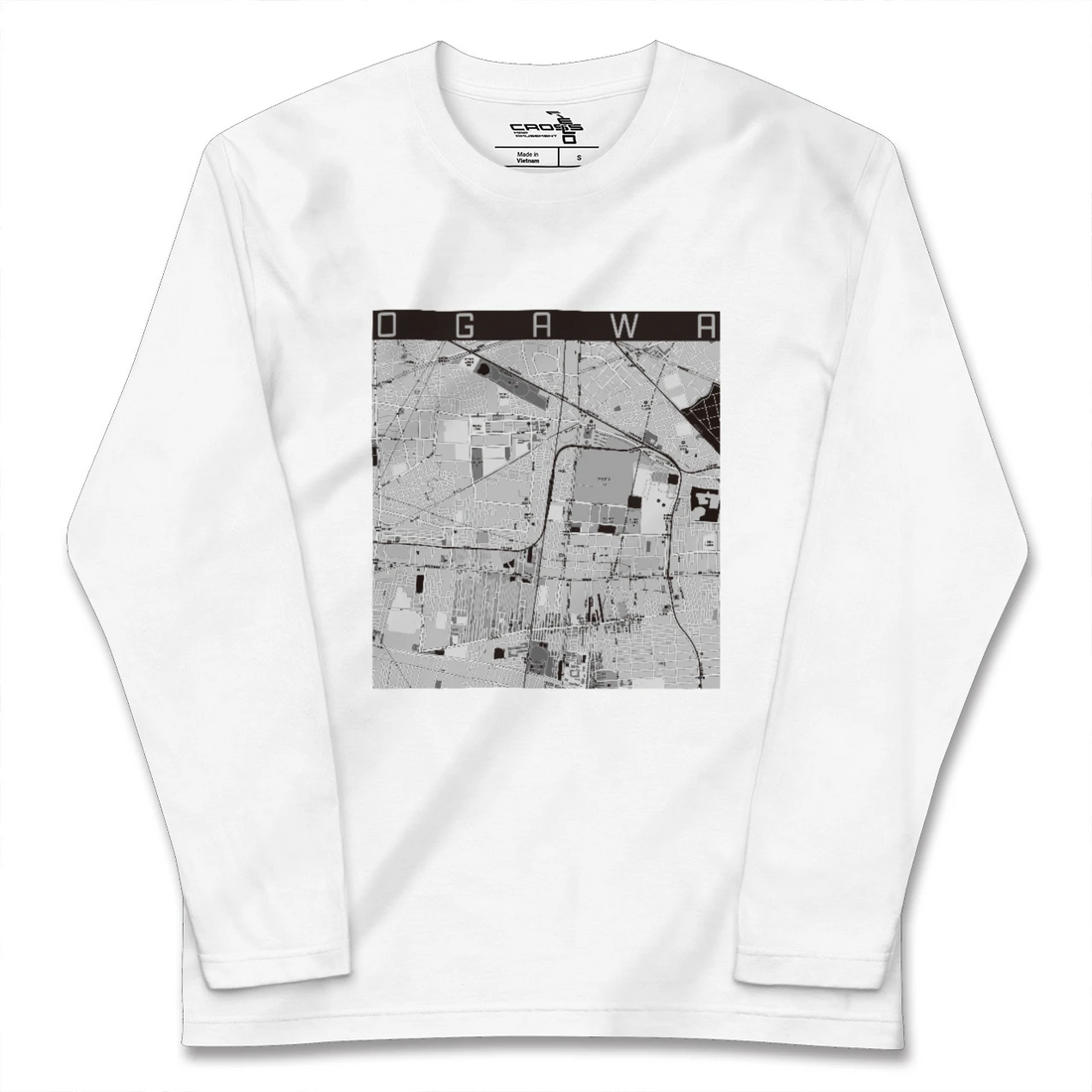 【小川(東京都)】地図柄ロングスリーブTシャツ