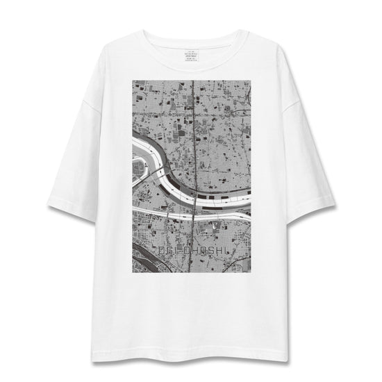 【扇大橋（東京都）】地図柄ビッグシルエットTシャツ