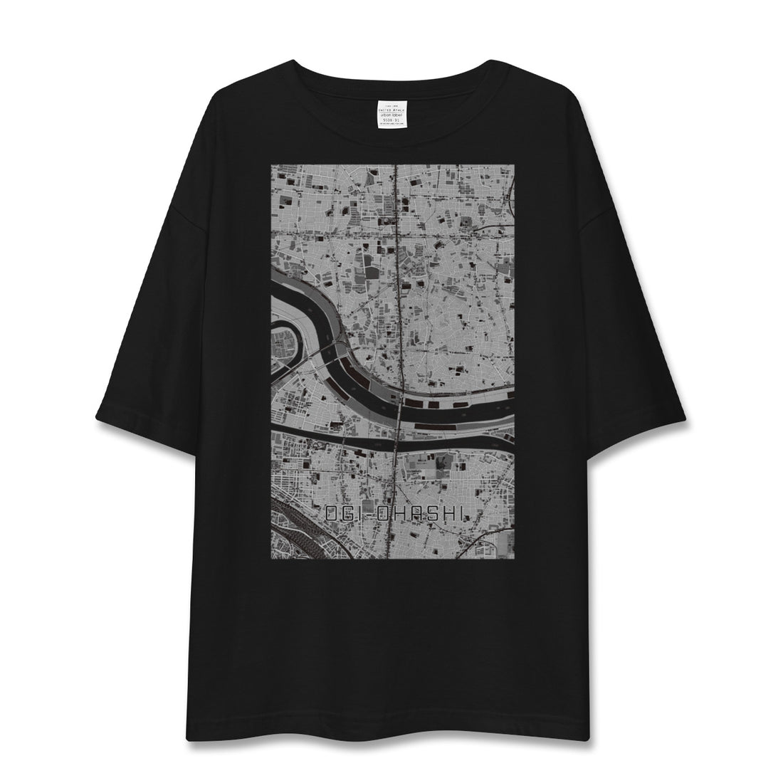 【扇大橋（東京都）】地図柄ビッグシルエットTシャツ