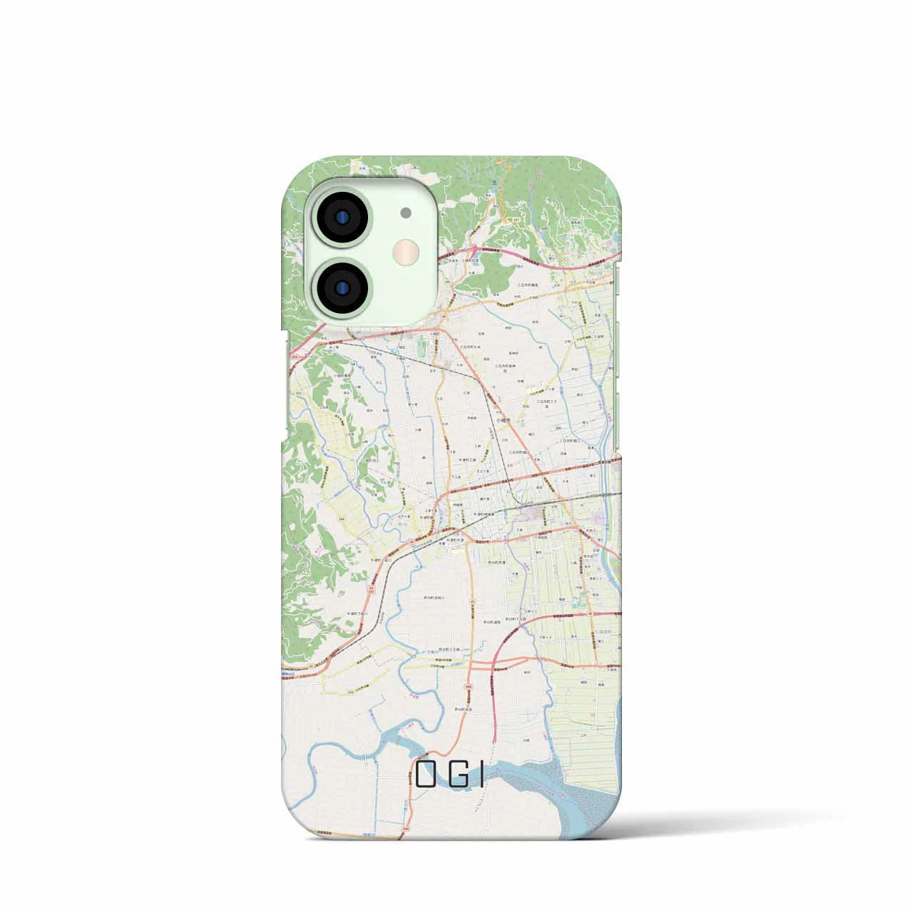 【小城】地図柄iPhoneケース（バックカバータイプ・ナチュラル）iPhone 12 mini 用
