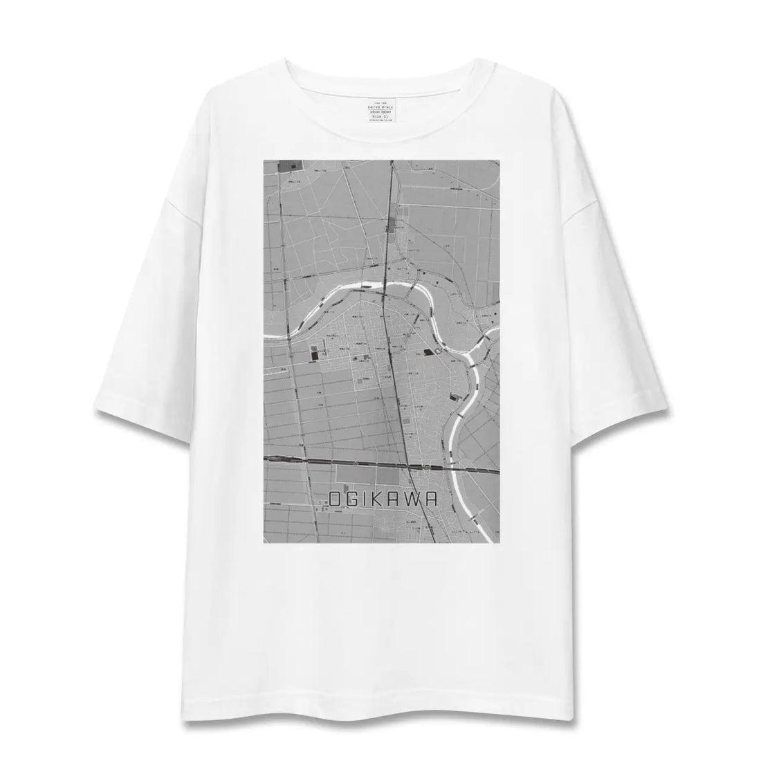 【荻川（新潟県）】地図柄ビッグシルエットTシャツ