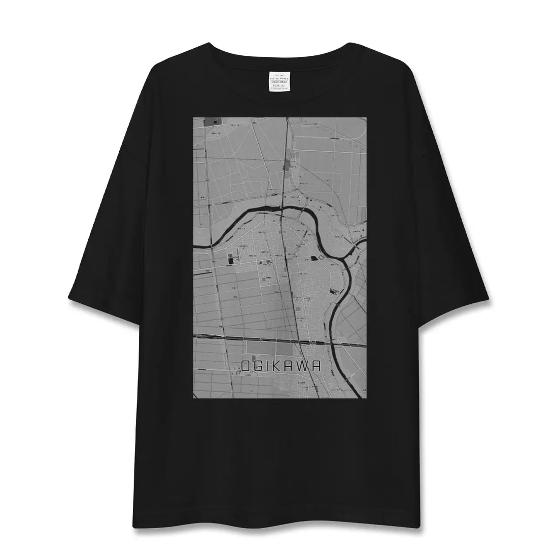 【荻川（新潟県）】地図柄ビッグシルエットTシャツ