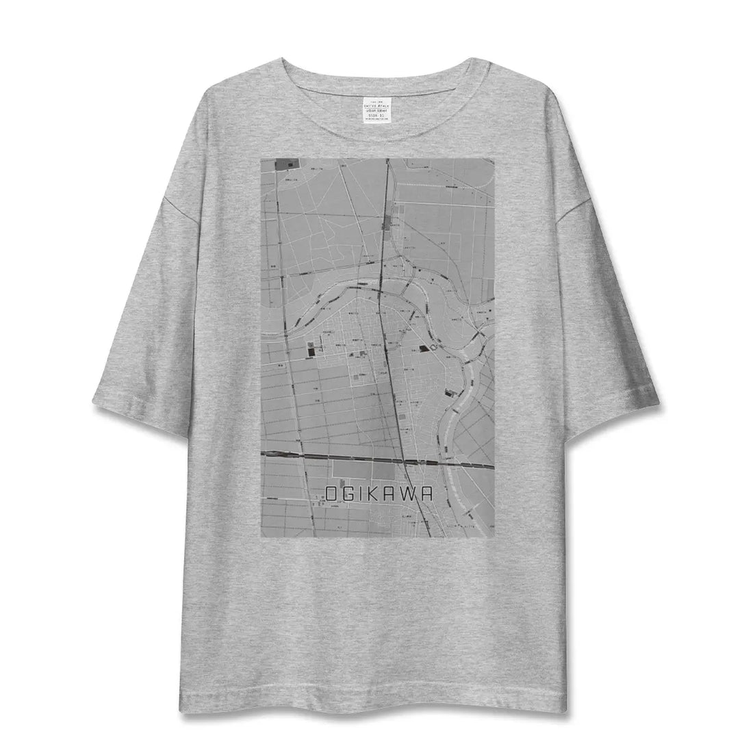 【荻川（新潟県）】地図柄ビッグシルエットTシャツ