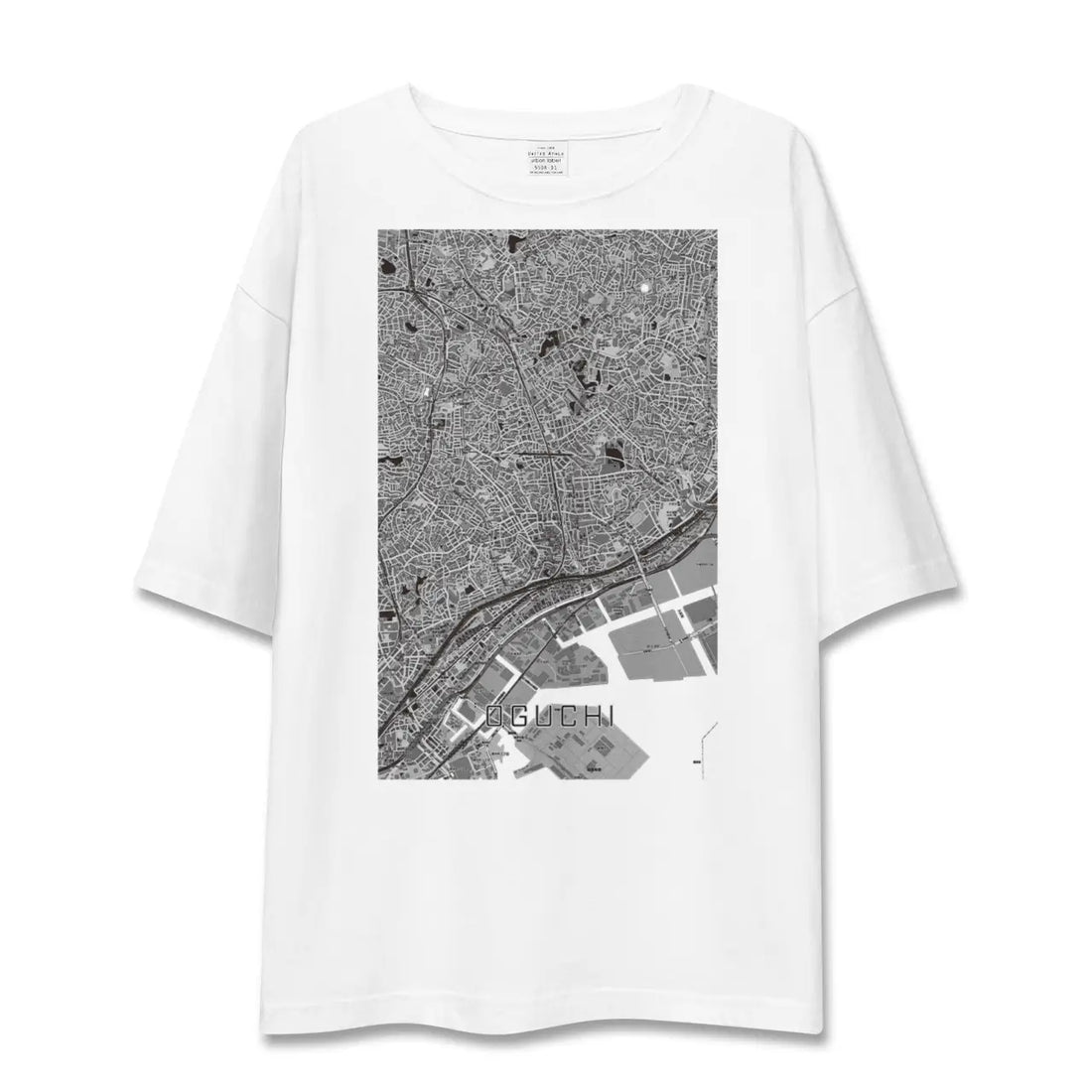 【大口(神奈川県)】地図柄ビッグシルエットTシャツ