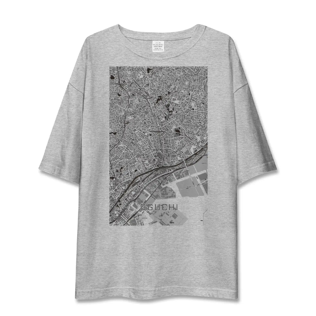 【大口（神奈川県）】地図柄ビッグシルエットTシャツ