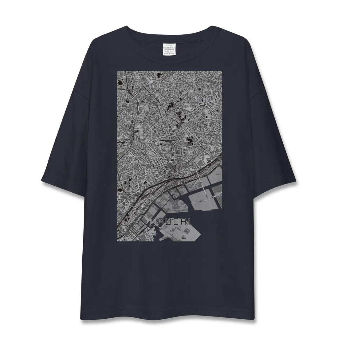 【大口（神奈川県）】地図柄ビッグシルエットTシャツ