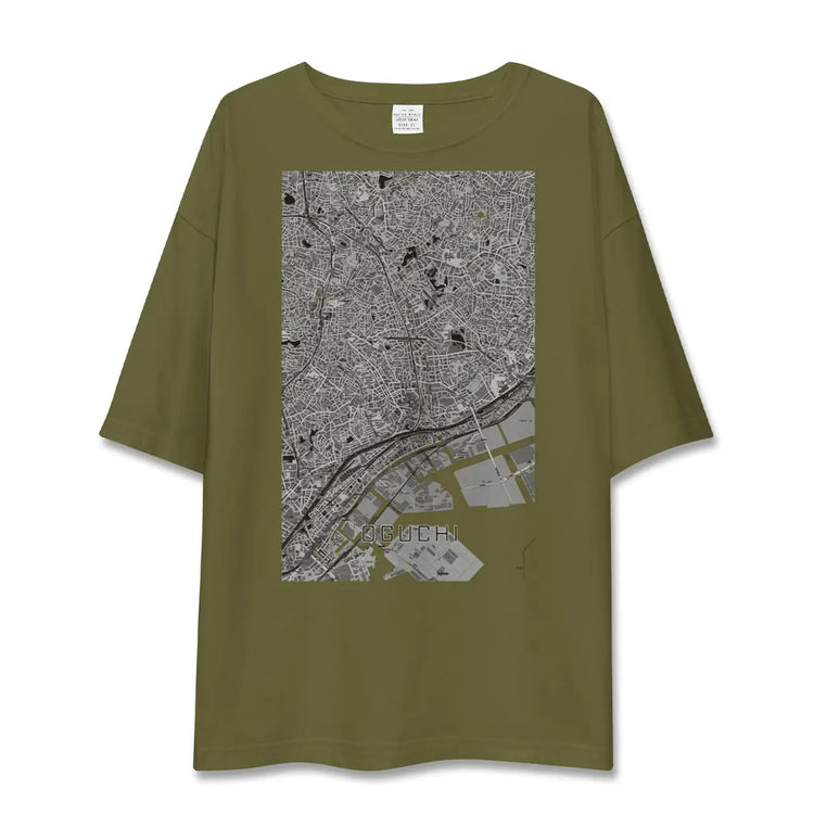【大口（神奈川県）】地図柄ビッグシルエットTシャツ
