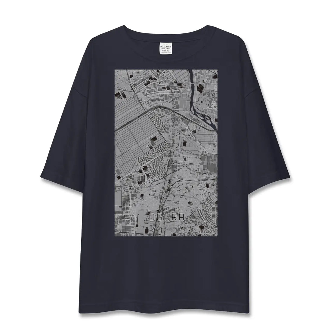 【小倉(京都府)(京都府)】地図柄ビッグシルエットTシャツ