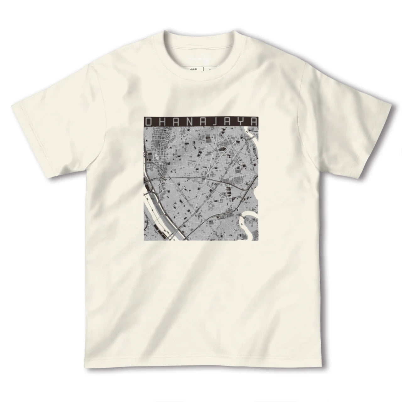 【お花茶屋（東京都）】地図柄ヘビーウェイトTシャツ