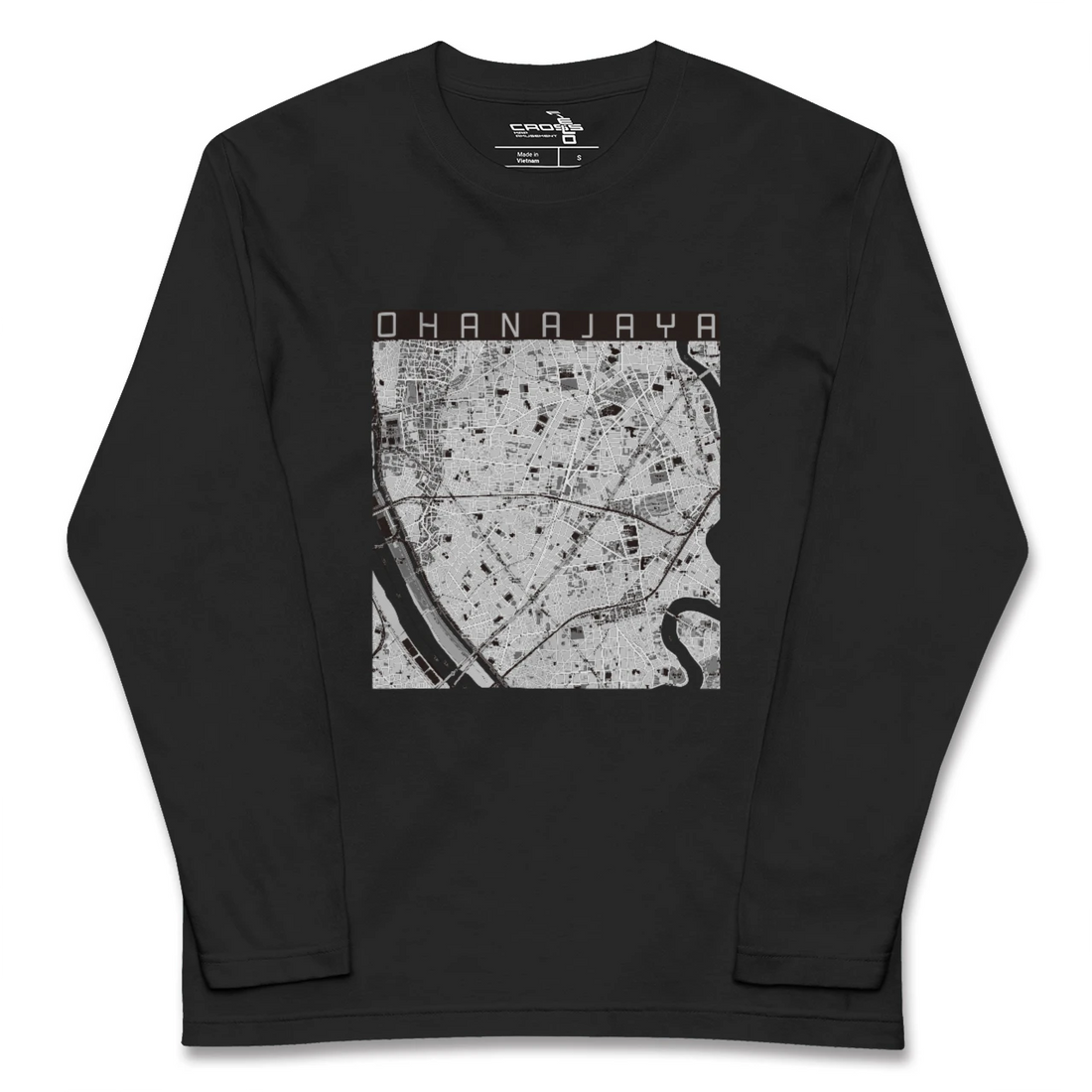 【お花茶屋(東京都)】地図柄ロングスリーブTシャツ