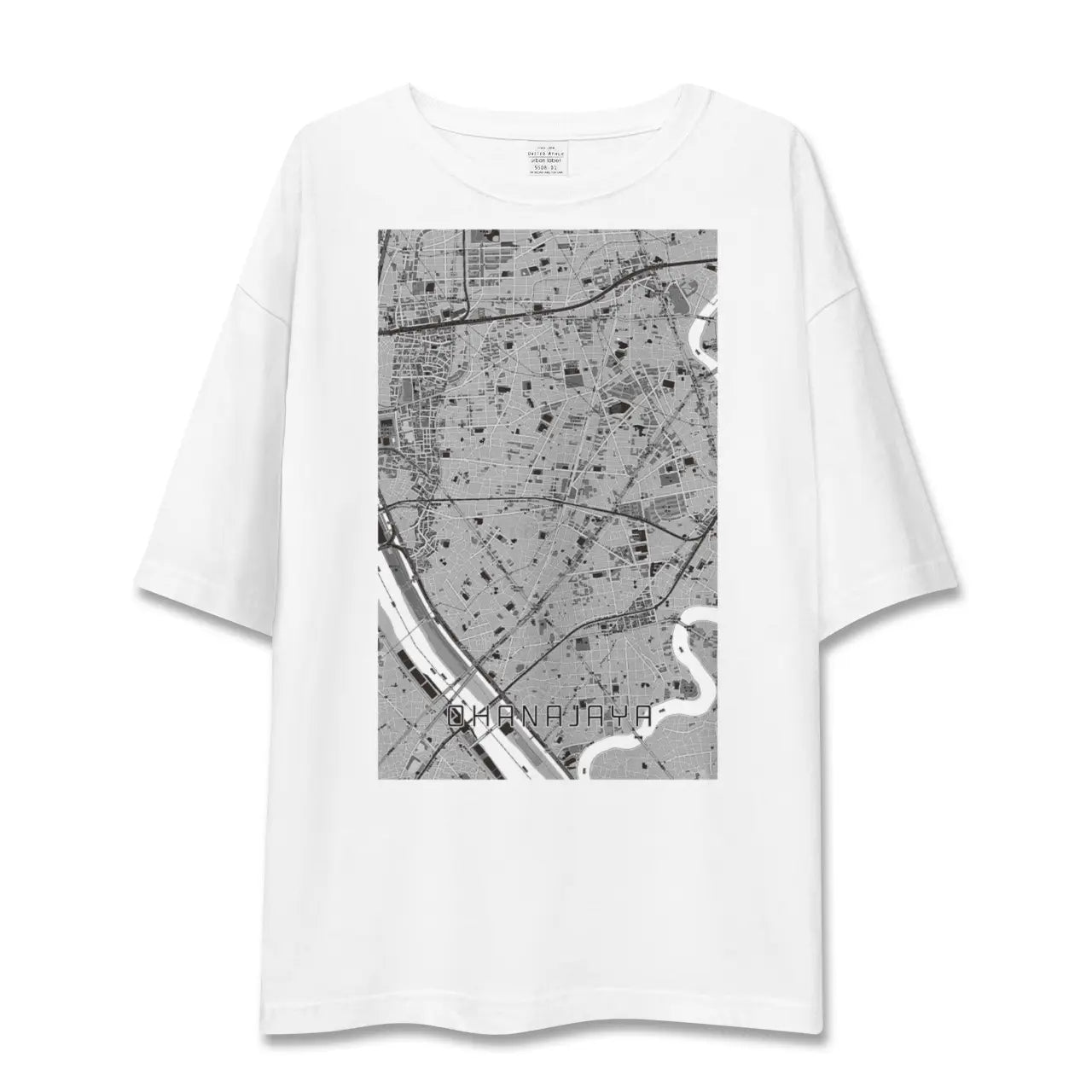 【お花茶屋（東京都）】地図柄ビッグシルエットTシャツ