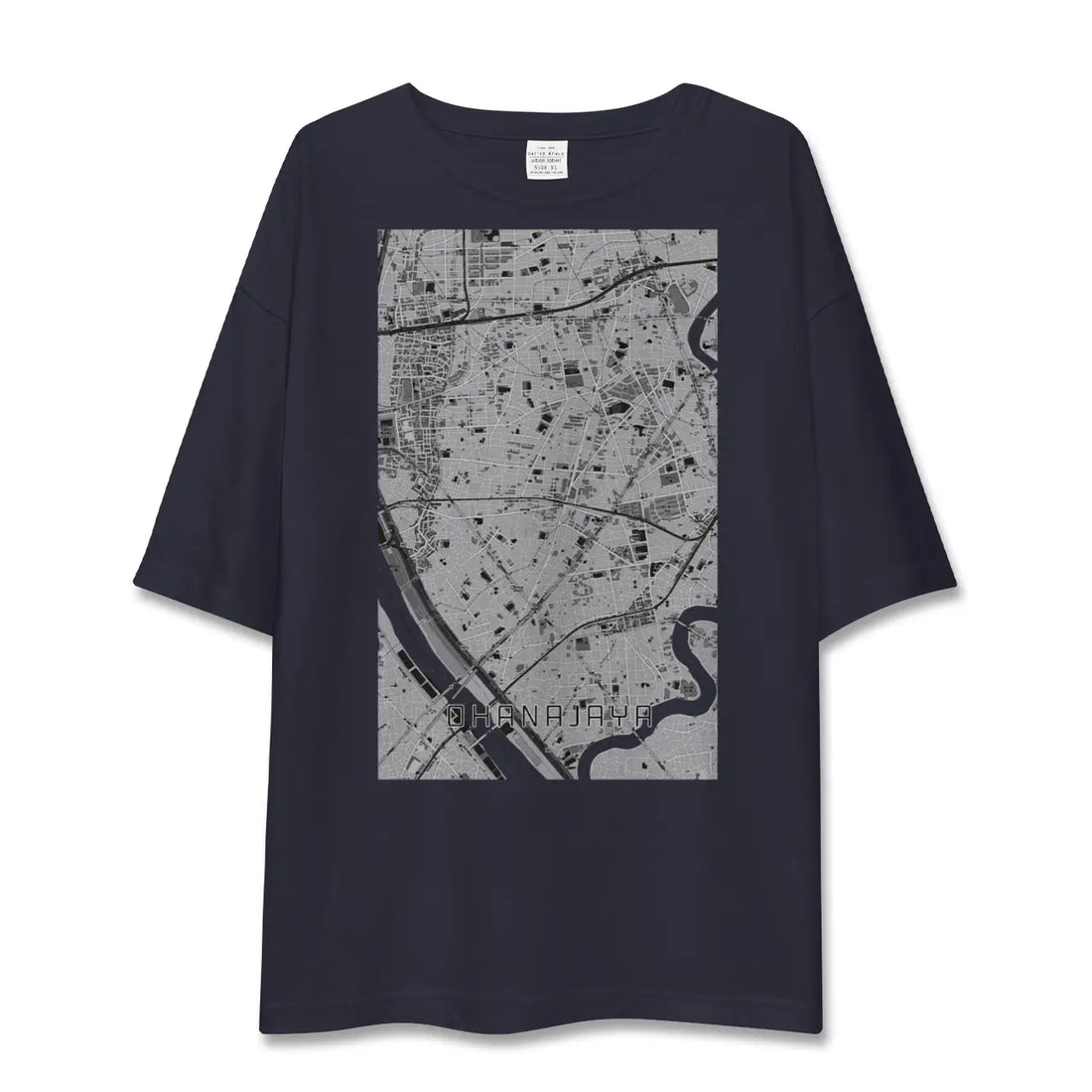 【お花茶屋（東京都）】地図柄ビッグシルエットTシャツ