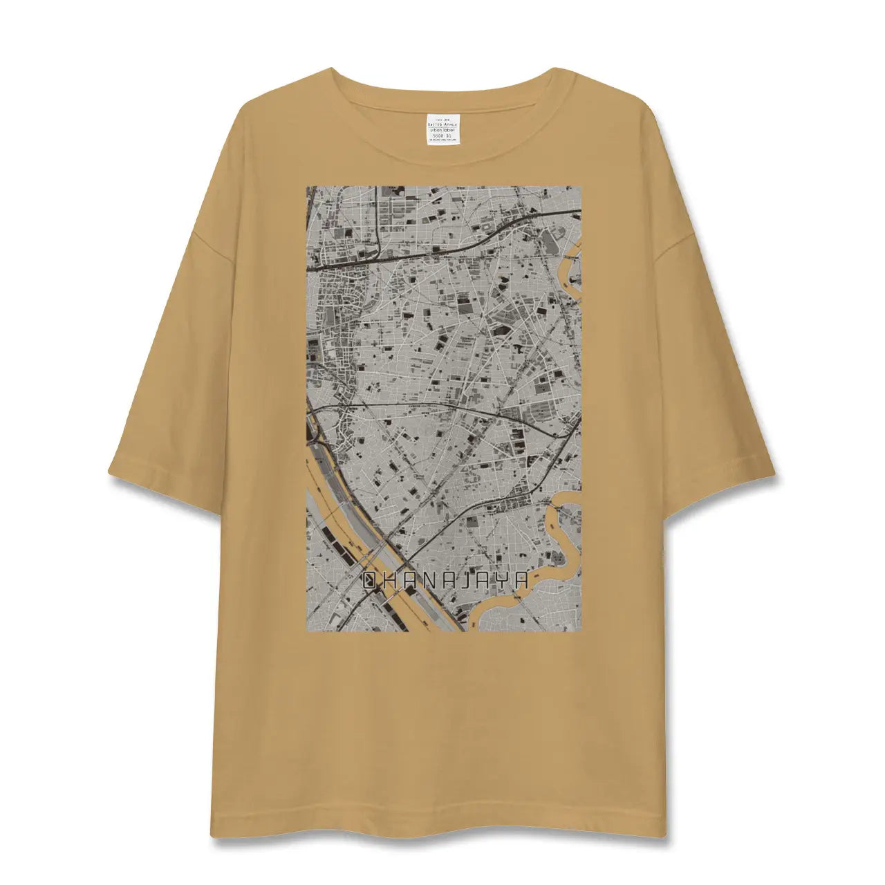 【お花茶屋（東京都）】地図柄ビッグシルエットTシャツ