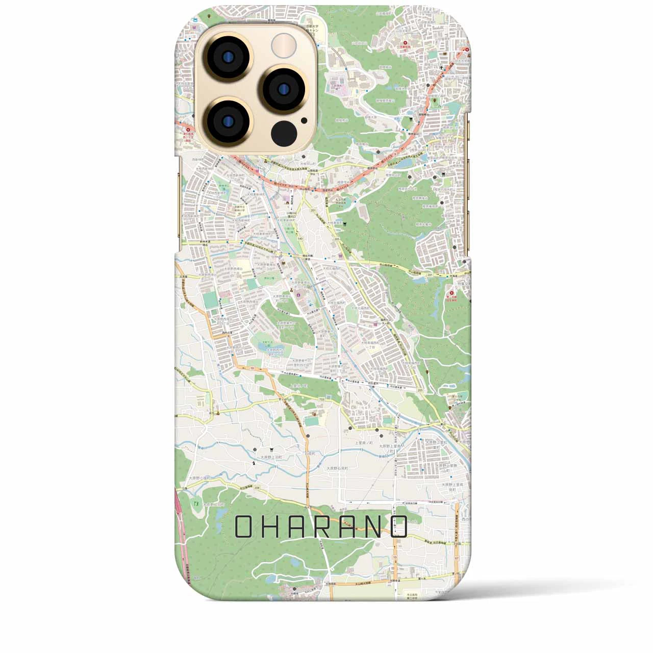【大原野】地図柄iPhoneケース（バックカバータイプ・ナチュラル）iPhone 12 Pro Max 用
