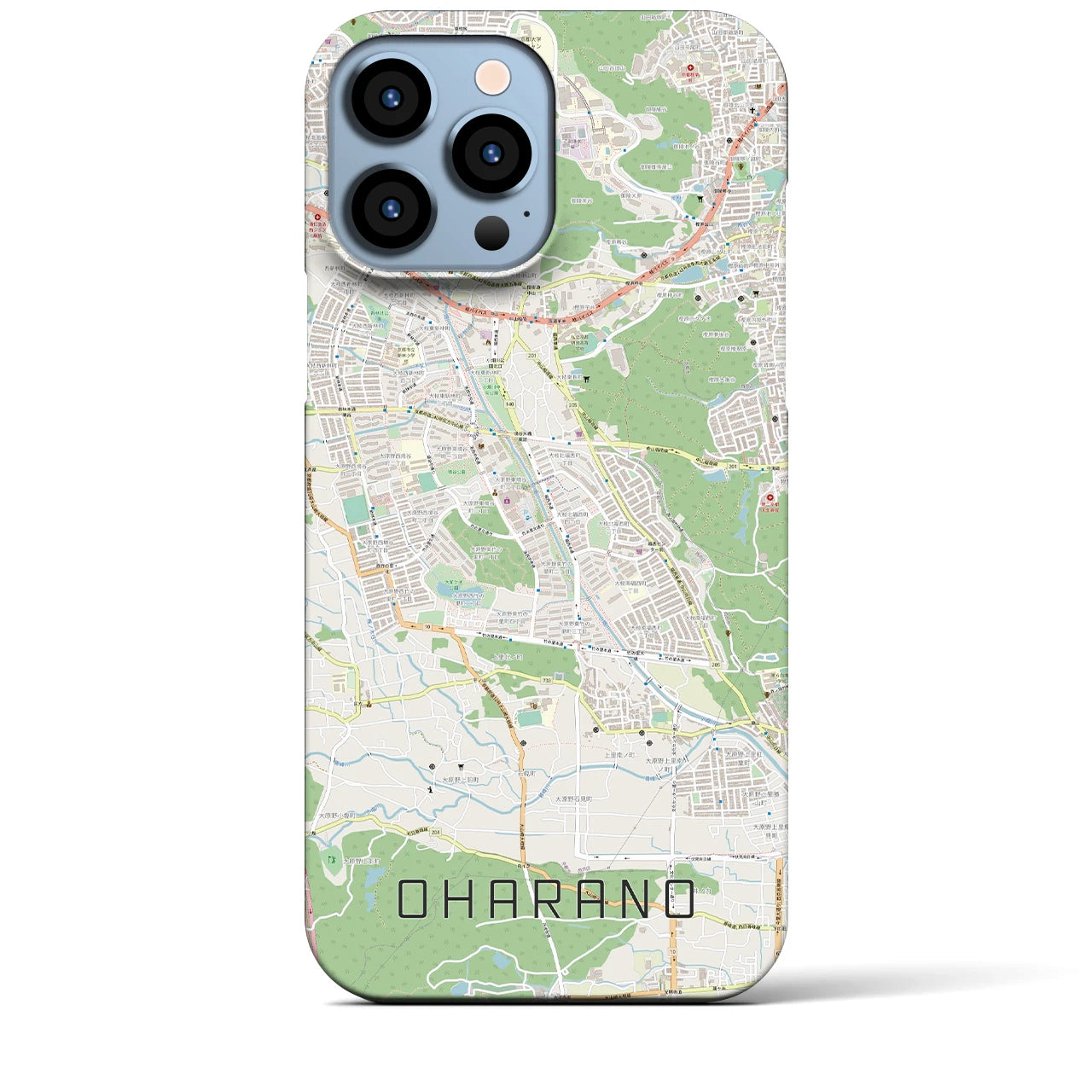 【大原野】地図柄iPhoneケース（バックカバータイプ・ナチュラル）iPhone 13 Pro Max 用