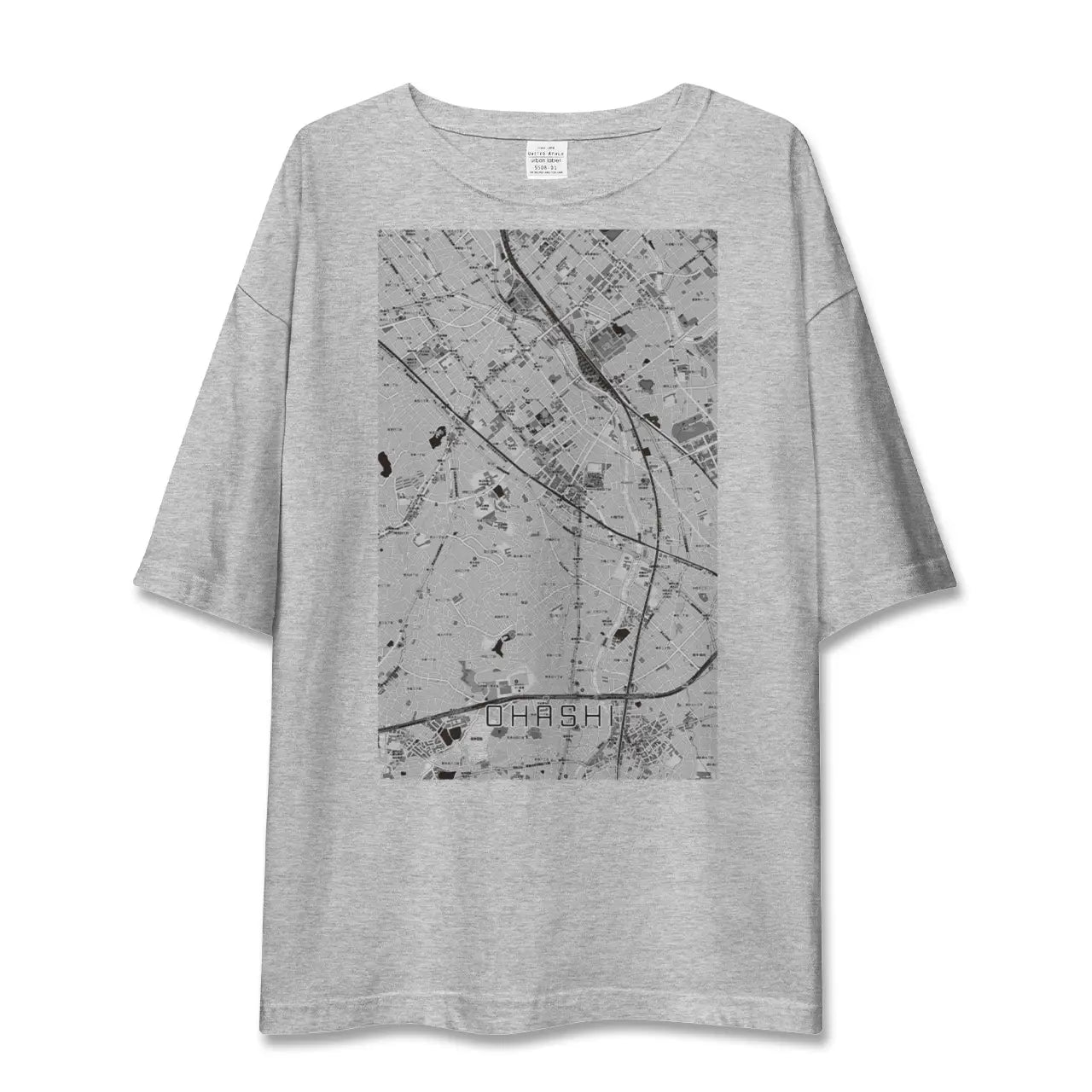 【大橋（福岡県）】地図柄ビッグシルエットTシャツ