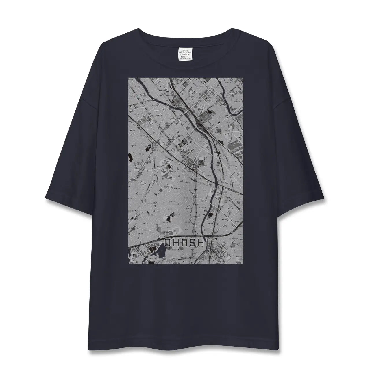 【大橋（福岡県）】地図柄ビッグシルエットTシャツ