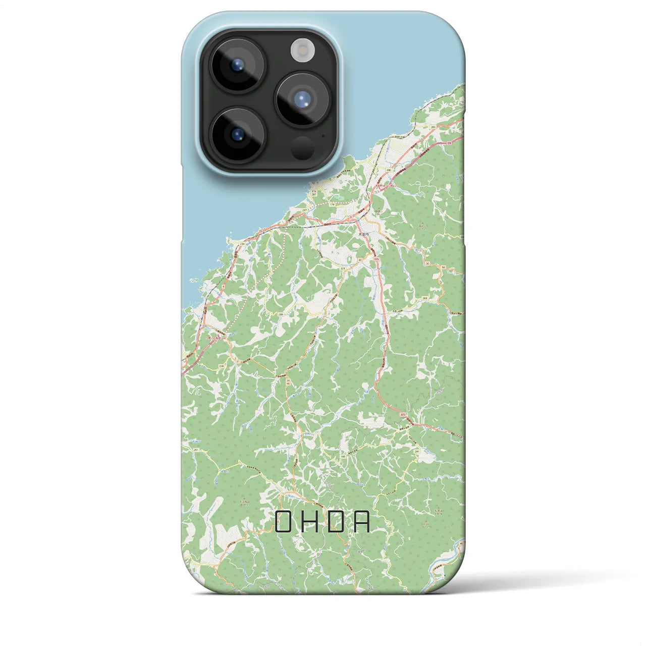 【大田】地図柄iPhoneケース（バックカバータイプ・ナチュラル）iPhone 15 Pro Max 用