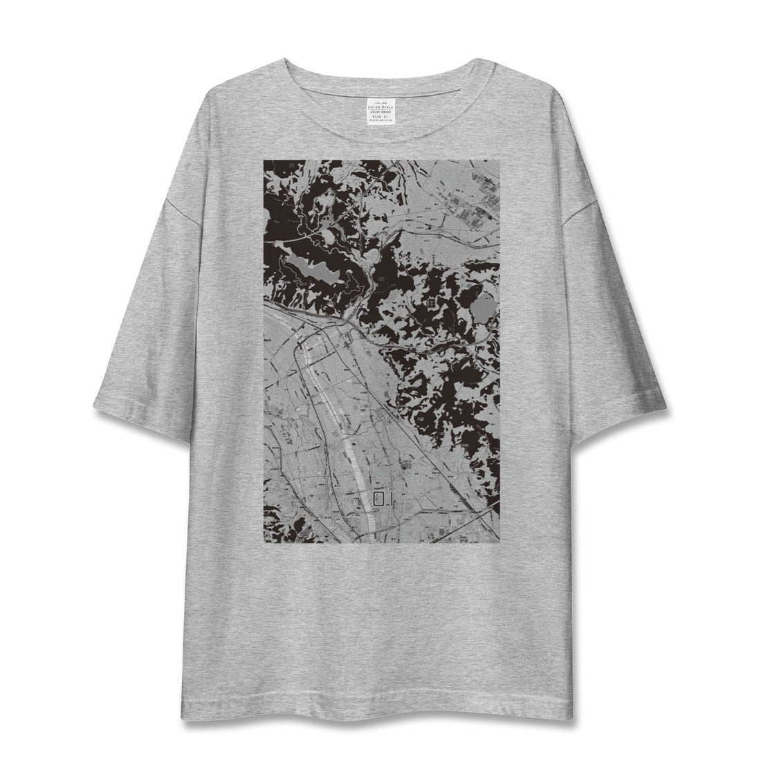 【大井(神奈川県)】地図柄ビッグシルエットTシャツ