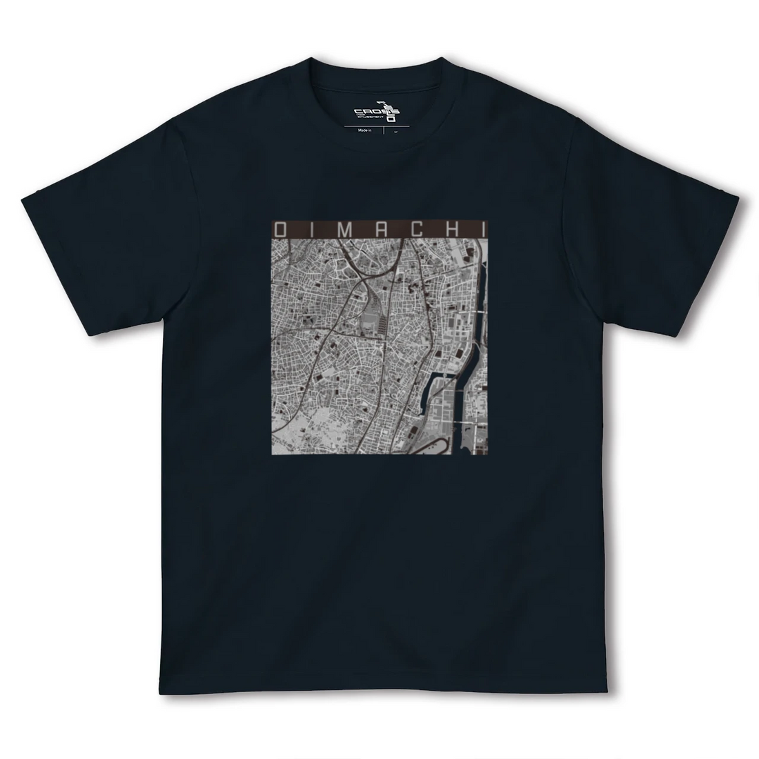 【大井町（東京都）】地図柄ヘビーウェイトTシャツ