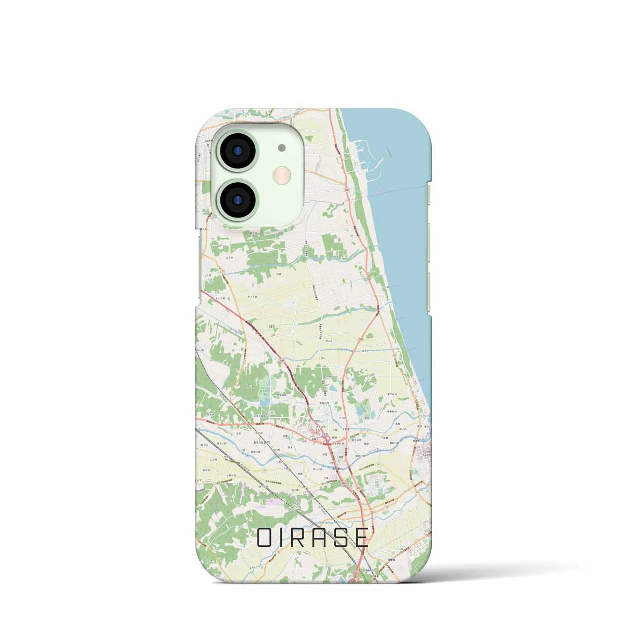 【おいらせ】地図柄iPhoneケース（バックカバータイプ・ナチュラル）iPhone 12 mini 用