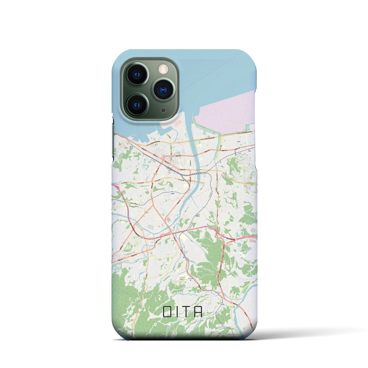 【大分】地図柄iPhoneケース（バックカバータイプ・ナチュラル）iPhone 11 Pro 用