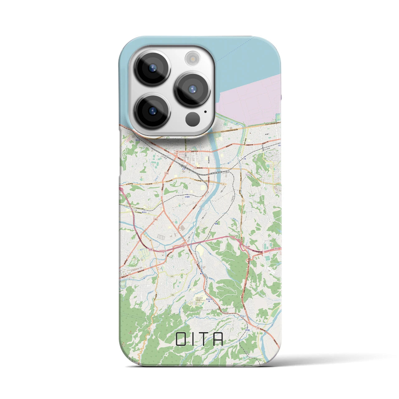 【大分】地図柄iPhoneケース（バックカバータイプ・ナチュラル）iPhone 14 Pro 用