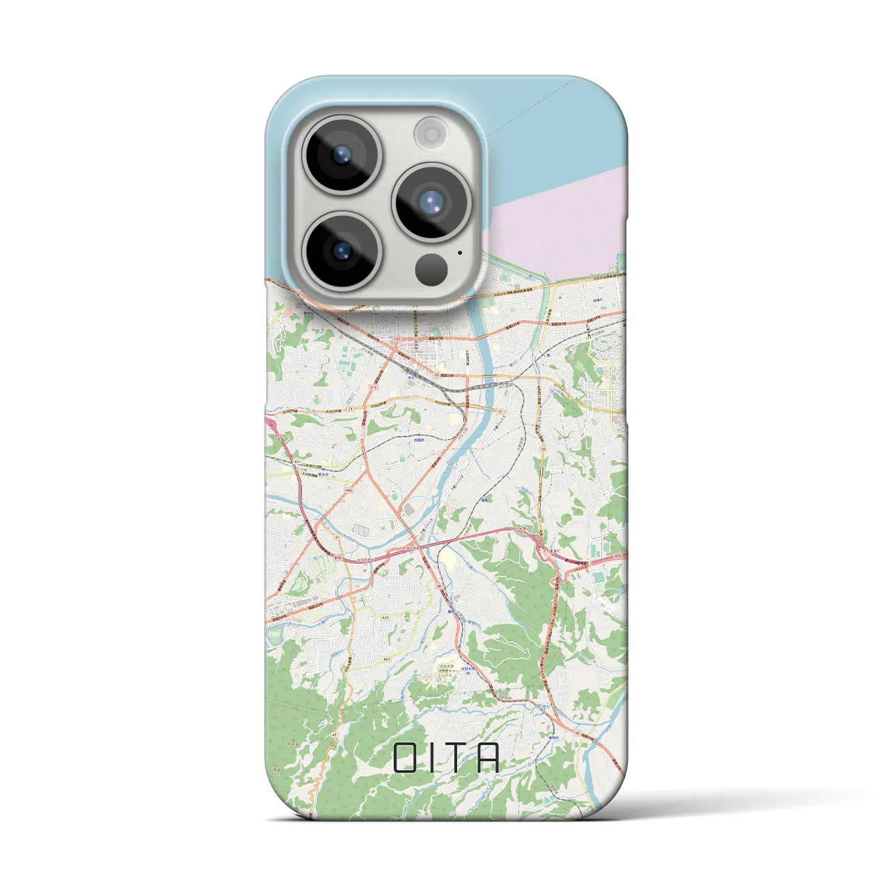 【大分】地図柄iPhoneケース（バックカバータイプ・ナチュラル）iPhone 15 Pro 用