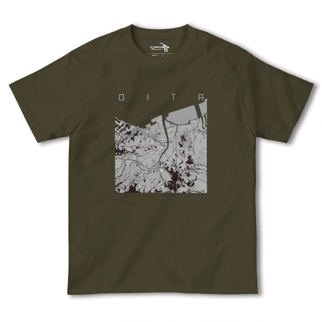 【大分(大分県)】地図柄ヘビーウェイトTシャツ