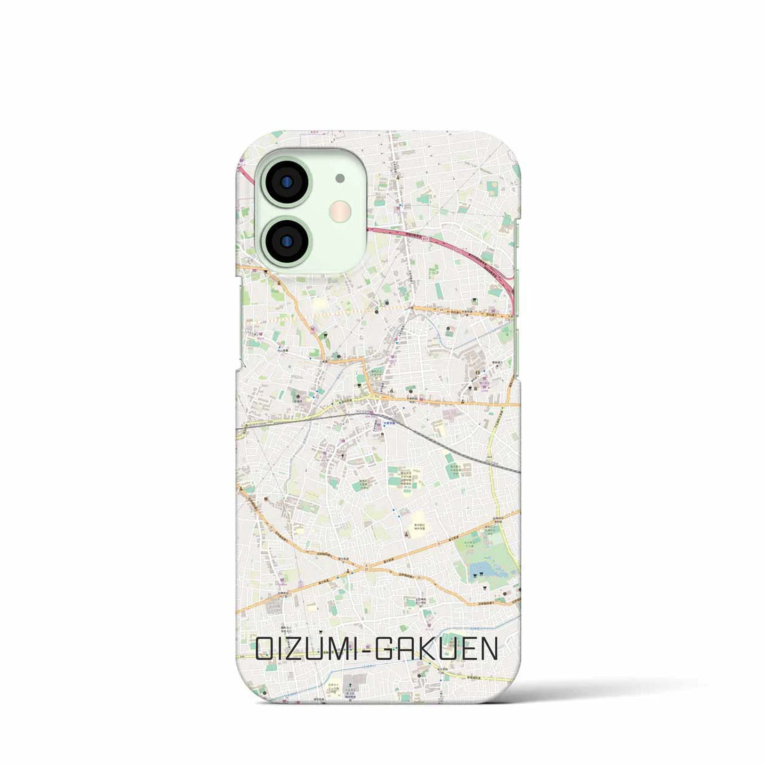 【大泉学園】地図柄iPhoneケース（バックカバータイプ・ナチュラル）iPhone 12 mini 用
