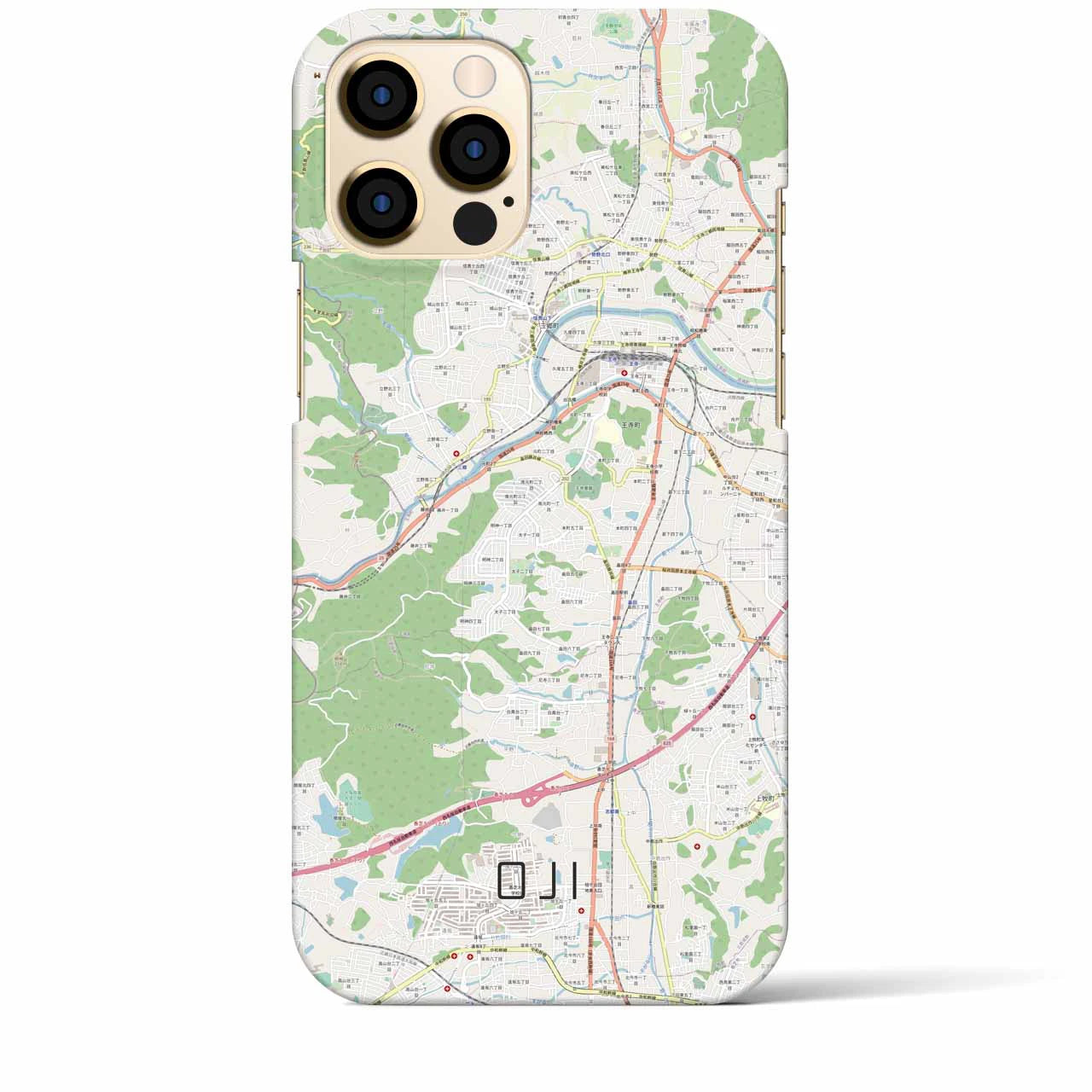 【王寺】地図柄iPhoneケース（バックカバータイプ・ナチュラル）iPhone 12 Pro Max 用
